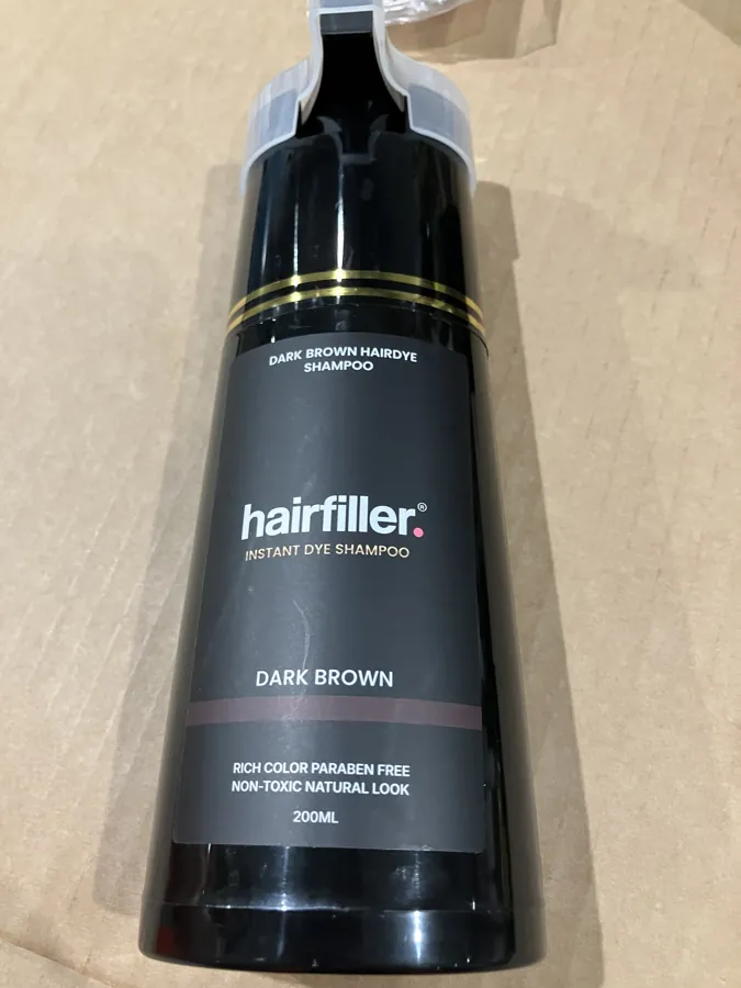 champú Hairfiller Instant Dye Shampoo Dark Brown (foto 2)