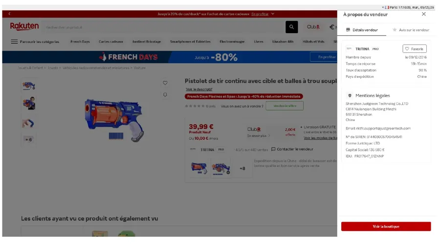 pistola de juguete Lefan Toys (foto 2)