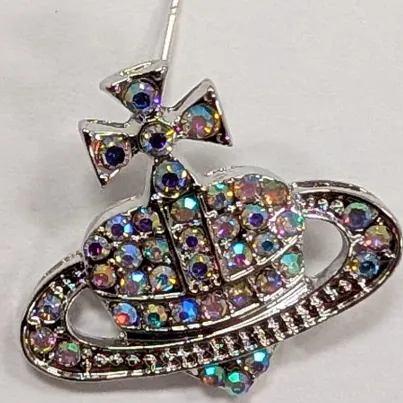 pendientes Motong Heart-Shaped Planet Silver Earrings (foto 2)