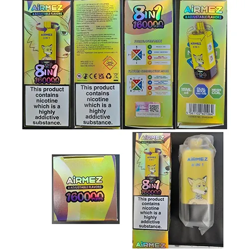 cigarrillo electrónico desechable AiRMEZ 8 ADJUSTABLE FLAVORS 8in1 160000 PUFFS (foto 3)
