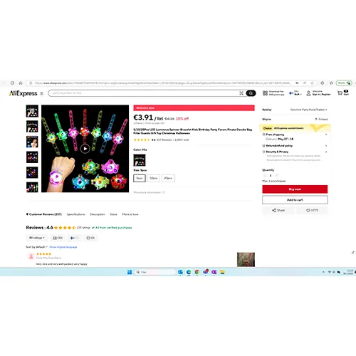 pulsera led de juguete