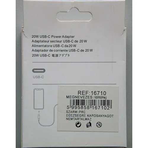 cargador USB USB-C 20W Power Adapter