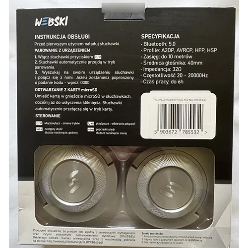 auriculares inalámbricos Webski Bezprzewodowe Sluchawki Bluetooth (foto 2)