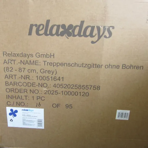 puerta de escalera relaxdays Treppenschutzgitter ohne Bohren (foto 2)