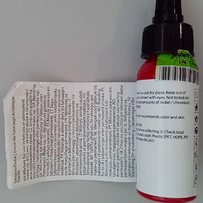 tinta de tatuaje Miami Paint S.L. Dynamic - Candy Apple Red (foto 2)