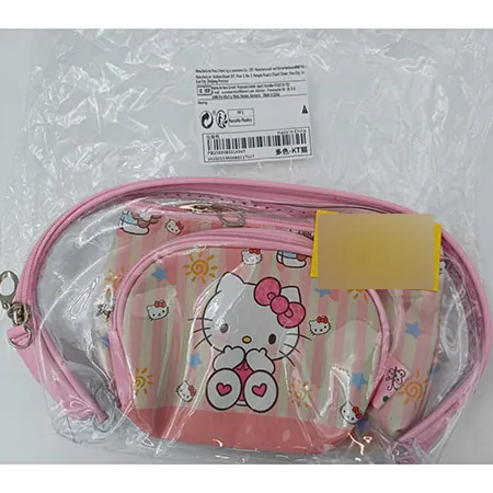 bolsa de maquillaje Sanrio 3pcs/Set Cartoon Handbag Makeup Bag (foto 2)