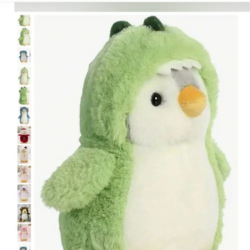 juguete suave Peluche pingouin verte