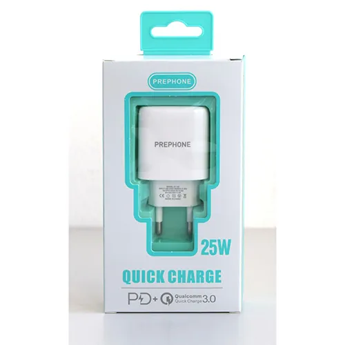cargador USB PREPHONE PD+USB FAST CHARGER (foto 2)