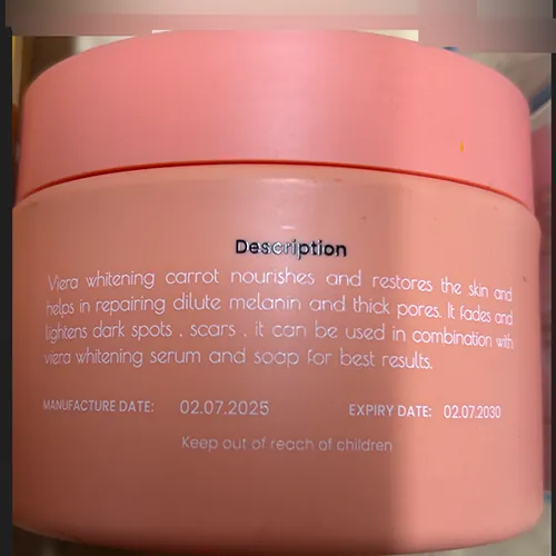crema para aclarar la piel Lviera Whitening Carrot