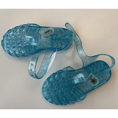 sandalias para niños Blue glitter sandals
