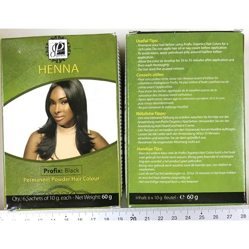 tinte para el cabello ProfixOrganics Henna Permanent Powder Hair Colour