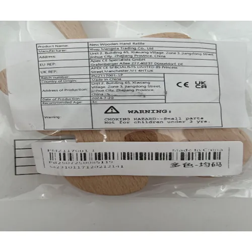sonajero de juguete New Wooden Hand Rattle