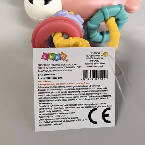 juguete de plástico LEAN Toys Krab grzechotka (foto 2)