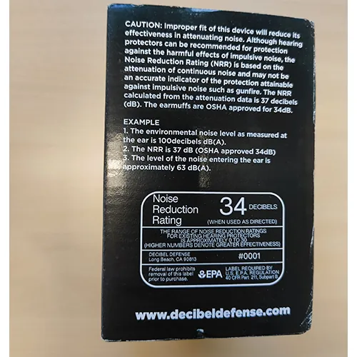 orejeras de protección Decibel Defense’.