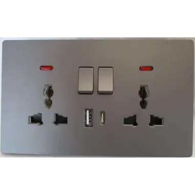enchufe de pared 2-Gang Universal Wall Socket (foto 2)