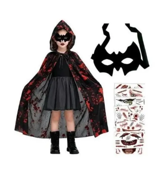 vestido de fantasía Halloween Cape with Hood Child
