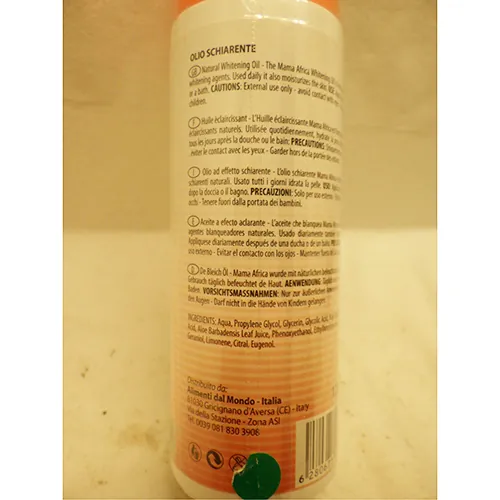 aceite corporal para aligerar Mama Africa Cosmetics (foto 2)