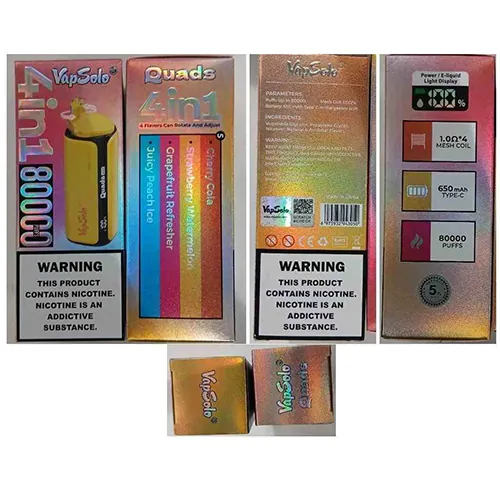 cigarrillo electrónico desechable VapSolo ® 4in1 80000 PUFFS 5% NICOTINE (foto 3)