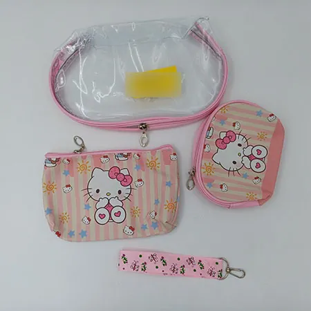bolsa de maquillaje Sanrio 3pcs/Set Cartoon Handbag Makeup Bag