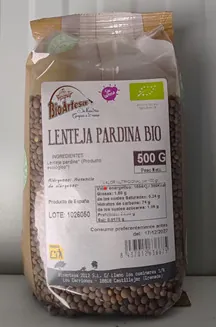 lentejas pardinas etiquetadas como libres de alérgenos BioArtesa