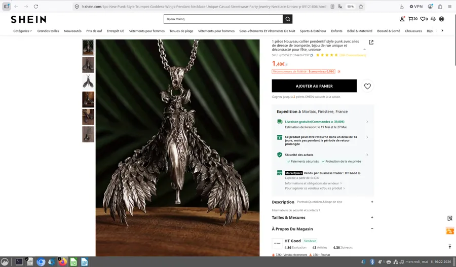 collar con colgante