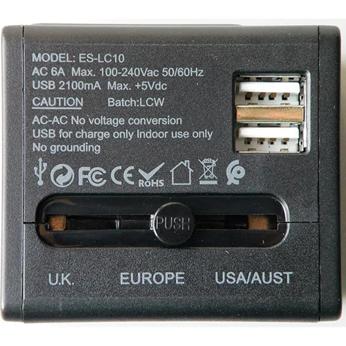 adaptador de viaje Earldom Universal travel adapter