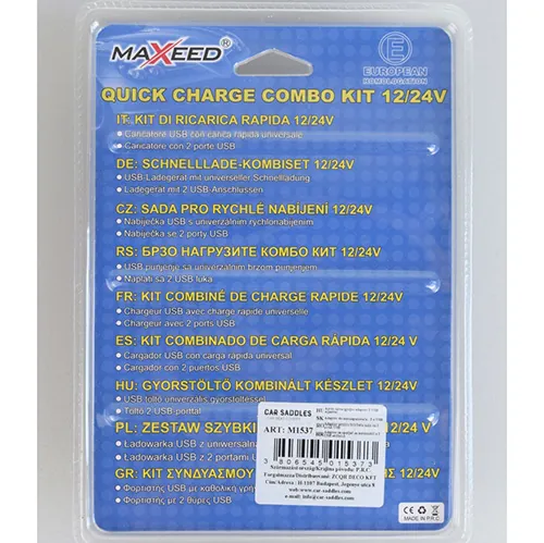 cargador USB MAXEED QUICK CHARGE COMBO KIT 12/24V (foto 3)