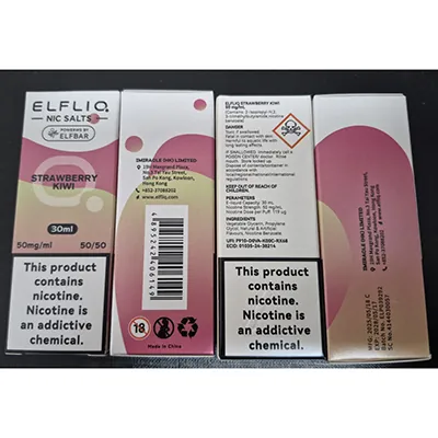 cartucho de cigarrillo electrónico Elfliq NIC Salt, Powerws BY Elfbar