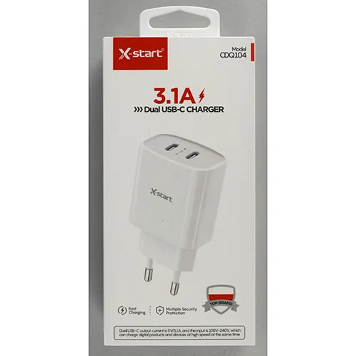 cargador USB X-start Dual USB-C Charger (foto 3)