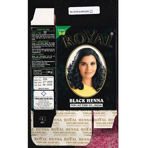 tinte para el cabello Topline Royal Black Henna