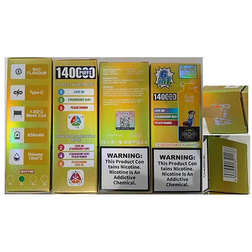 cigarrillo electrónico desechable RENdM TORNADO 6in1 140000 PUFFS 2% NICOTINE (foto 3)