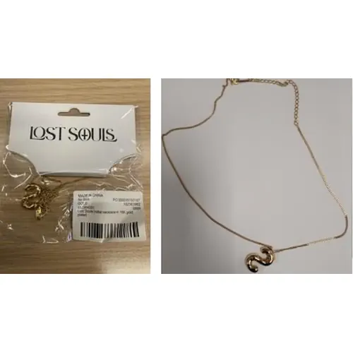 collar Lost Souls ‘S’ Initial Necklace