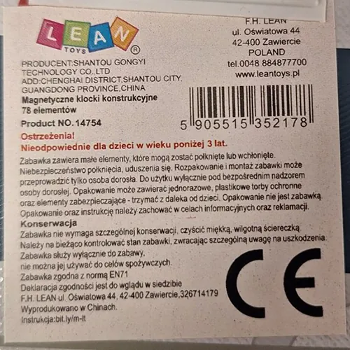 juego de juguetes magnéticos LEAN Toys Magnetic Stick (foto 3)