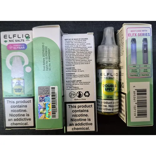 cartucho de cigarrillo electrónico ELFLIQ NIC SALTS, POWERED BY ELFBAR