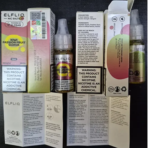 cartucho de cigarrillo electrónico ELFLIQ NIC SALTS