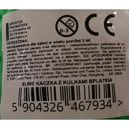 baba de juguete BIGTOYS Slime kaczka z kulkami (foto 2)