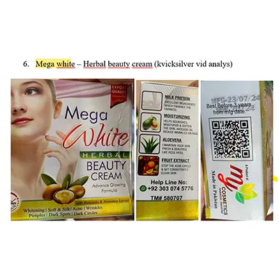 crema para aclarar la piel My Cosmetics Mega White Herbal Beauty Cream