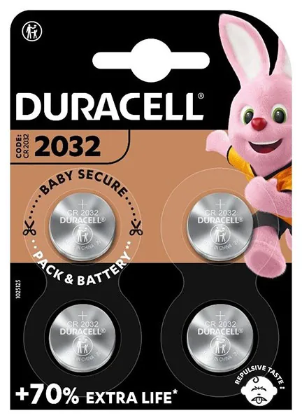 baterías de botón Duracell CR 2032 +70% extra life