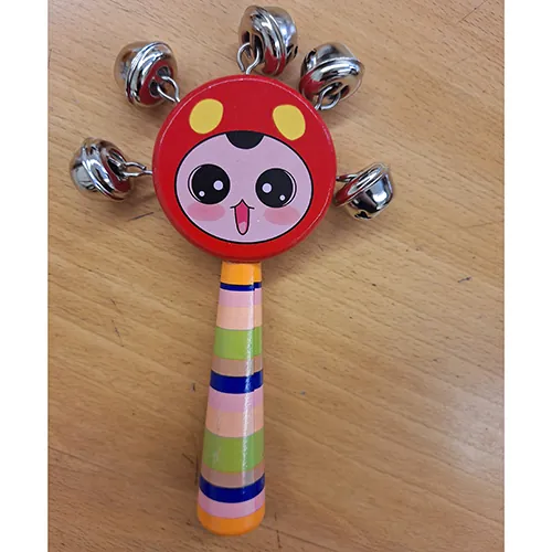 sonajero de juguete Orff Musical Instrument-Smiley Rattle