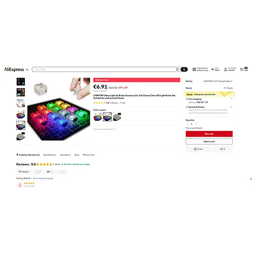 juego de ladrillos de juguete LED Light Bricks Set