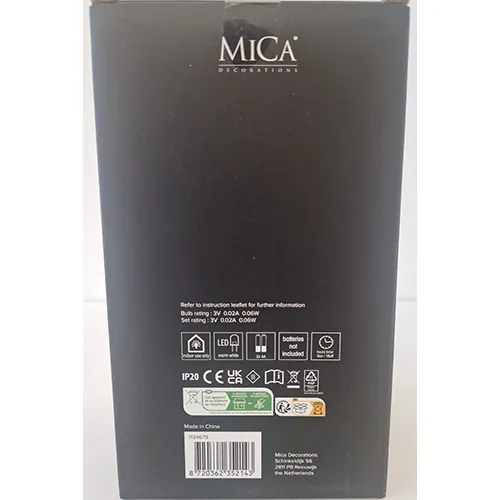 vela de led MICA Candle x-mas tree taupe (foto 2)