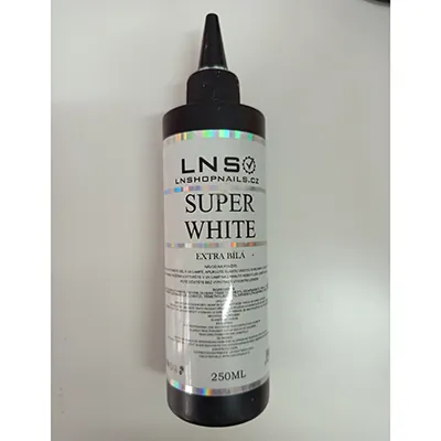 esmalte de uñas de gel LNS Lnshopnails.Cz Top gloss, SUPER WHITE EXTRA WHITE