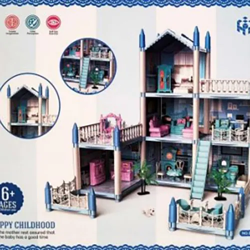 juguete de casa de muñecas HAPPY childhood Building Blocks Dolls House