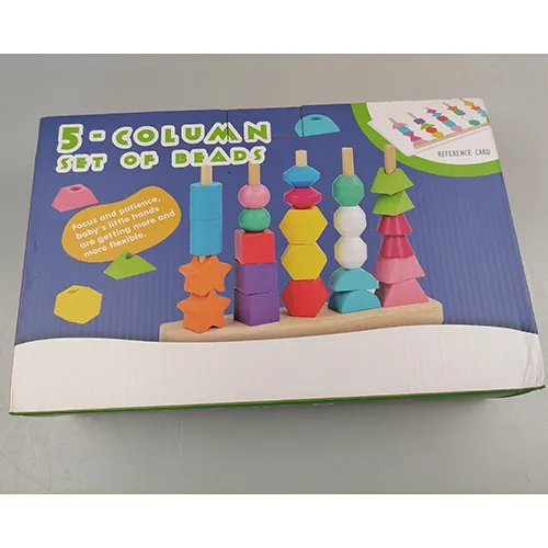 juguete de madera 5- Columa set of beads
