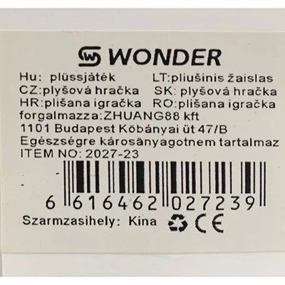 juguete suave Wonder plüssjáték /plysová hracka (foto 3)