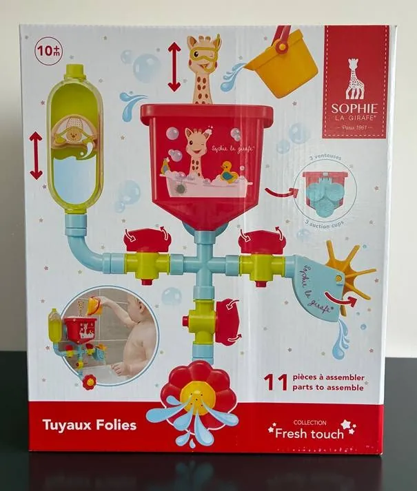 juego de juguetes de baño Sophie la girafe Tuyaux Folies