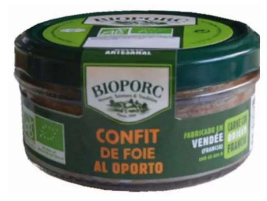 confit de hígado de ave al oporto Bioporc