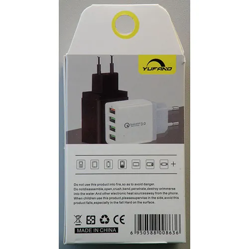 cargador USB YUFANO TRAVEL CHARGER