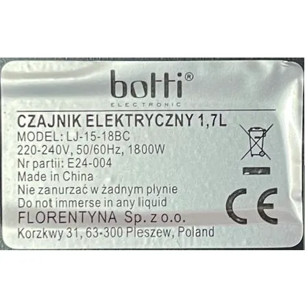 hervidor eléctrico botti Czajnik elektryczny (foto 3)