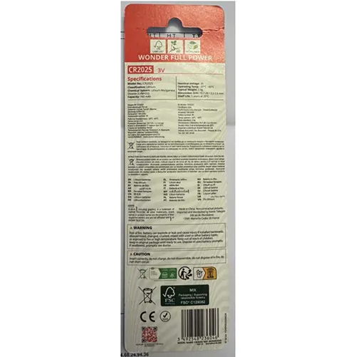 baterías de botón WONDER FULL POWER Lithium - 5 batteries - 3V (foto 3)